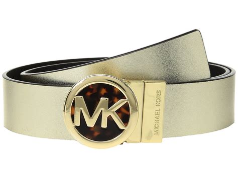 belt michael kors gold|Michael Kors reversible belt women's.